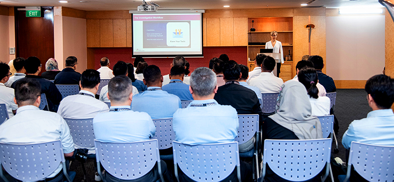 At one of the Centre's AI for Safer Children trainings for law enforcement on the use of AI and related technologies to combat child sexual exploitation and abuse, in Singapore.